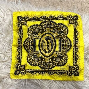Versace Silk Yellow Black Barocco Scarf